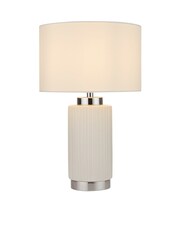 Searchlight White Kaffir Ceramic Table Lamp - Image 3 of 4