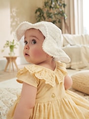 White/Pink Baby Broderie Wide Brim Hats 2 Pack (0mths-2yrs) - Image 6 of 6