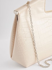 Nude Metal Handle Clutch Bag - Image 6 of 8
