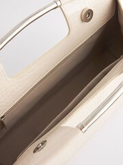 Nude Metal Handle Clutch Bag - Image 8 of 8