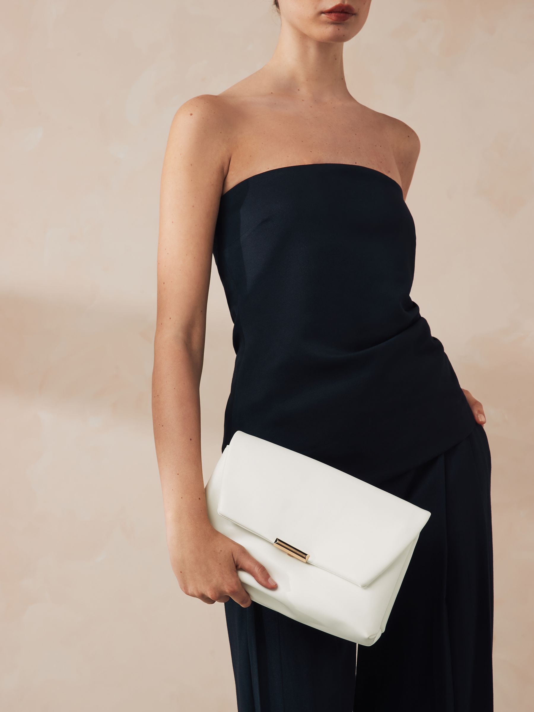 Buy White Oversized White Clutch Bag from Next France