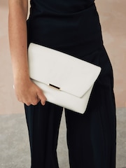 White Oversized White Clutch Bag - Image 2 of 7