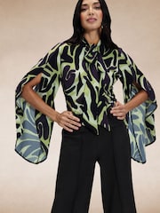 Hot Squash Statement Sleeve Blus med flugor - Bild 1 av 8