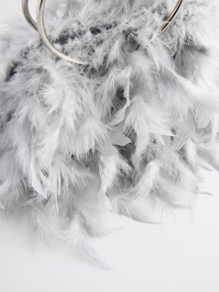 Grey Feather Bag - Image 6 of 6