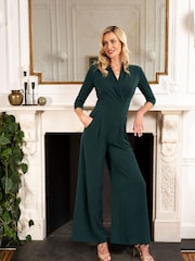 Hot Squash Wrap Wide Leg Jumpsuit - Obrázek 4 z 5