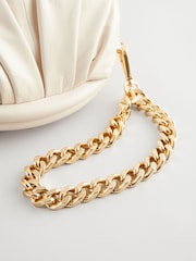 White Leather Snap Clutch Bag - Image 7 of 8