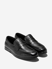 Cole Haan Black Wyeth Grand Penny Loafers - Image 2 of 6