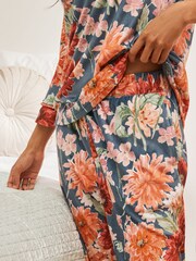 Laura Ashley Navy Dahlia Print Pyjamas - Image 5 of 9