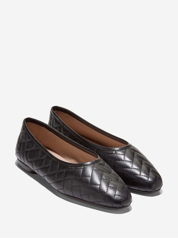 Cole Haan Black Jasleen Quilted Ballet Flats - Image 2 of 6 Cole Haan Black Jasleen Quilted Ballet Flats - Image 2 of 6