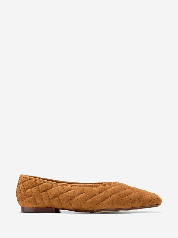 Cole Haan Brown Jasleen Quilted Ballet Flats - Image 1 of 6 Cole Haan Brown Jasleen Quilted Ballet Flats - Image 1 of 6