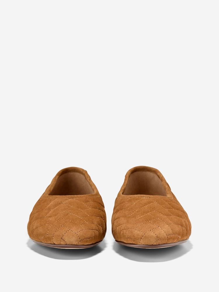 Cole Haan Brown Jasleen Quilted Ballet Flats - Image 2 of 6 Cole Haan Brown Jasleen Quilted Ballet Flats - Image 2 of 6