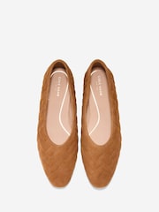 Cole Haan Brown Jasleen Quilted Ballet Flats - Image 4 of 6