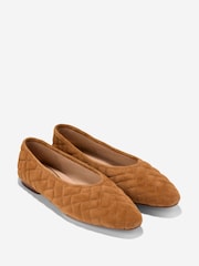Cole Haan Brown Jasleen Quilted Ballet Flats - Image 5 of 6