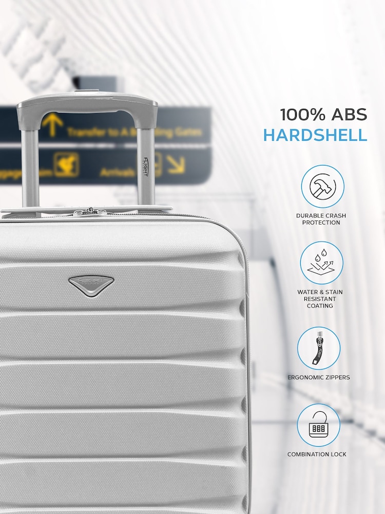 Flight Knight 45x36x20cm EasyJet Underseat 4 Wheel ABS Hard Case Cabin Carry On Hand Luggage - Image 4 of 7