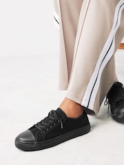 Black Forever Comfort® Canvas Baseball Trainers - Image 1 of 9