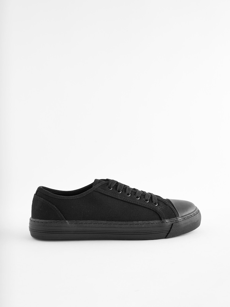 Black Forever Comfort® Canvas Baseball Trainers - Image 3 of 9