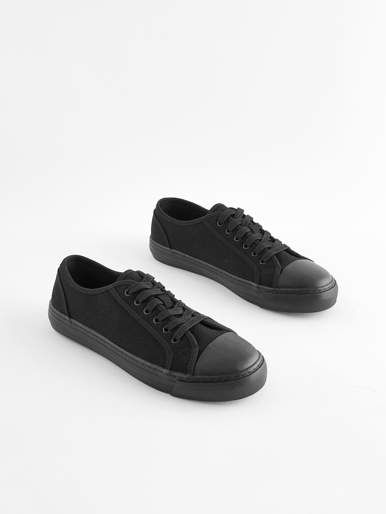 Black Forever Comfort® Canvas Baseball Trainers - Image 4 of 9