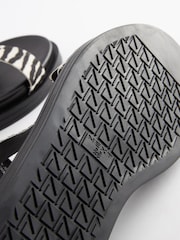 Animal Leather Adjustable Buckles Chunky Sandals - Image 7 of 7