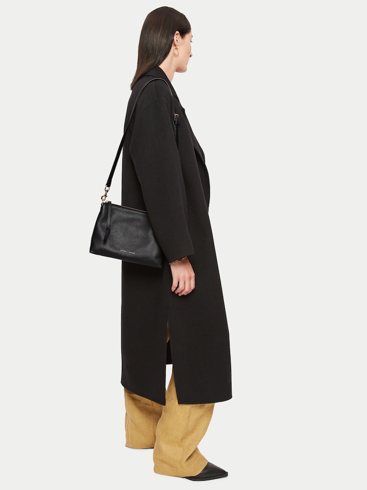 Jigsaw Black Pebble Leather Ava Cross-Body Bag - Image 2 of 5