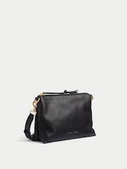 Jigsaw Black Pebble Leather Ava Cross-Body Bag - Image 5 of 5