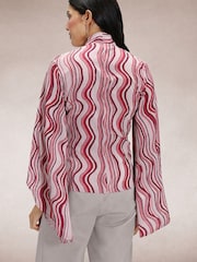 Hot Squash Statement Sleeve Blouse with Bow Ties - Bild 2 von 7