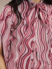 Hot Squash Statement Sleeve Blouse with Bow Ties - Bild 4 von 7