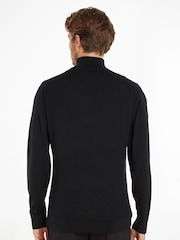 Calvin Klein Pullover aus Merinowolle mit kurzem Reissverschluss - Bild 2 von 5