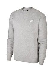 Gri - Bluză la baza gâtului Nike Club - Image 4 of 5