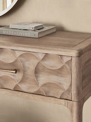 Mid Natural Alba Solid Mango Console Dressing Table - Image 5 of 9