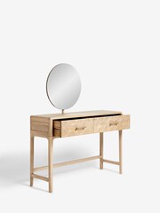 Mid Natural Alba Solid Mango Console Dressing Table - Image 7 of 9