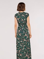 Apricot Green Multi Ditsy Botanical Floral Maxi Dress - Image 2 of 4