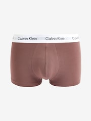 Calvin Klein Blue/White Low Rise Trunks 3 Pack Boxers - Image 4 of 4