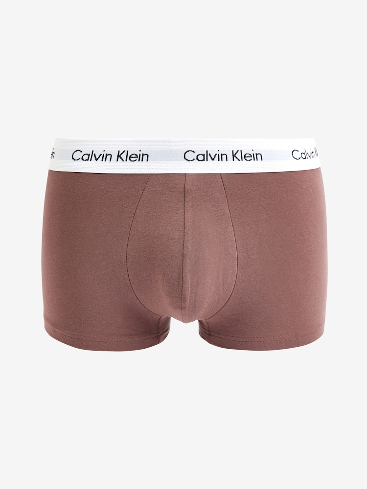 Calvin Klein Blue/White Low Rise Trunks 3 Pack Boxers - Image 4 of 4
