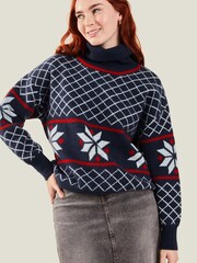 Accessorize Grey Snowflake Knit Jumper - Image 1 of 3