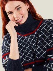 Accessorize Grey Snowflake Knit Jumper - Image 2 of 3
