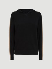 Reiss Black/Camel Agnes Wool Blend Hoodie - Image 10 of 10