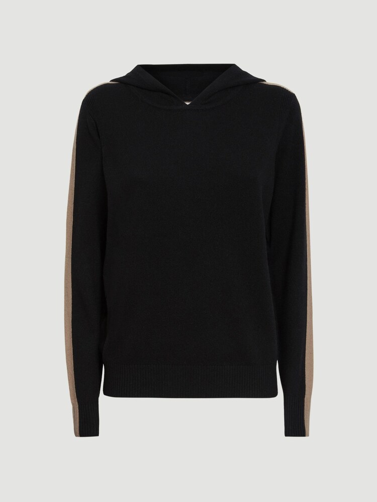 Reiss Black/Camel Agnes Wool Blend Hoodie - Image 10 of 10