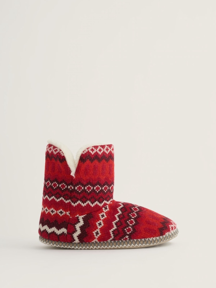 Seasalt Cornwall Red Snooze Slippers - Image 1 of 5 Seasalt Cornwall Red Snooze Slippers - Image 1 of 5