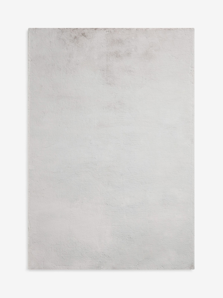 Light Grey Plush Faux Fur Rug - Image 6 of 6