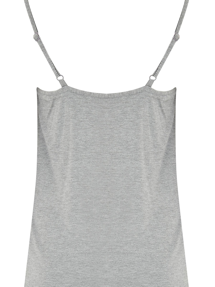 Pour Moi Grey & White Sofa Loves Lace Hidden Support Soft Jersey Cami - Image 5 of 5