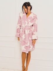 Jim Jam the Label Pink Printed Star Dressing Gown - Image 4 of 7