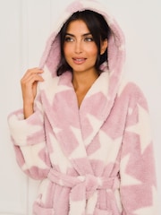 Jim Jam the Label Pink Printed Star Dressing Gown - Image 6 of 7