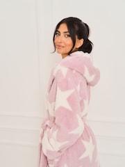 Jim Jam the Label Pink Printed Star Dressing Gown - Image 7 of 7