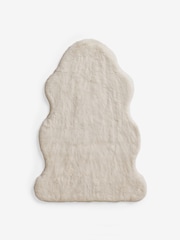 Ivory Plush Faux Fur Rug - Image 12 of 12