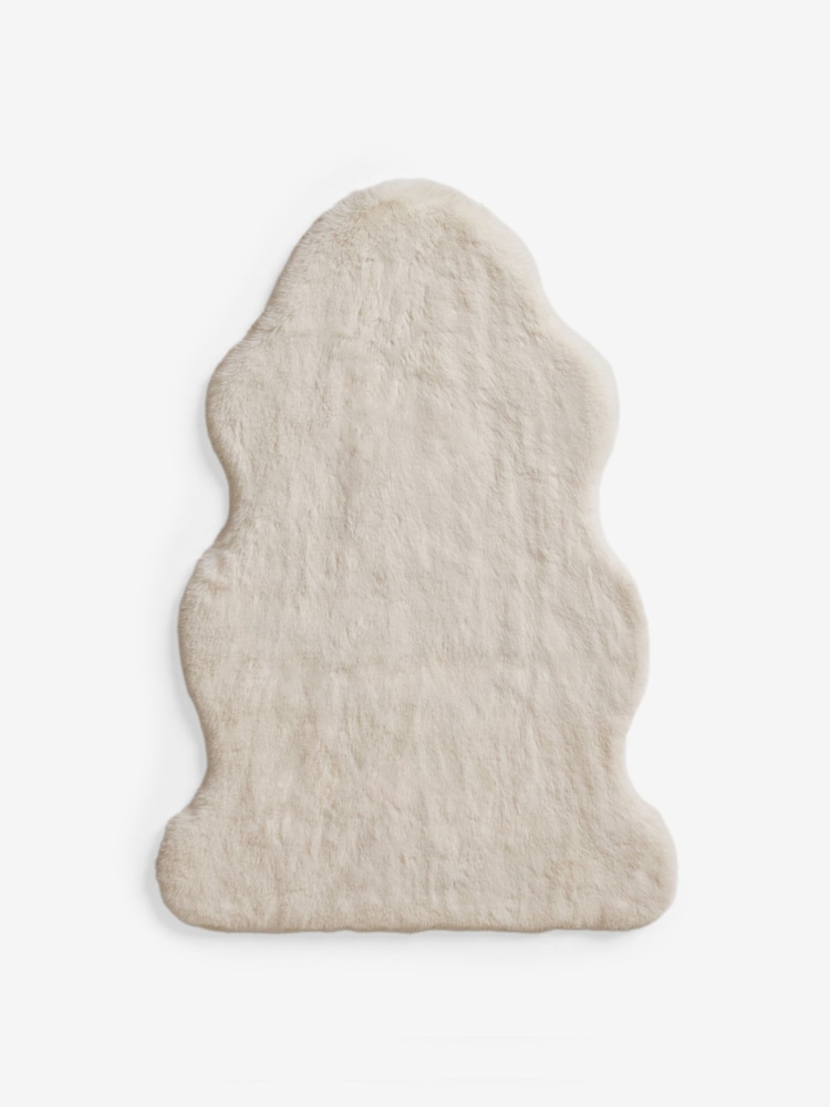 Ivory Plush Faux Fur Rug - Image 12 of 12