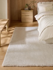 Ivory Plush Faux Fur Rug - Image 6 of 12