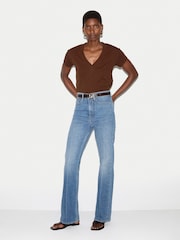 Jigsaw Brown Cotton Luxe V Neck Baby T-Shirt - Image 2 of 4