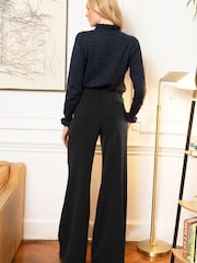 Hot Squash Black Smart Wideleg Trousers - Image 2 of 3