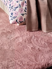 Pink Plush Faux Fur Rug - Image 4 of 8