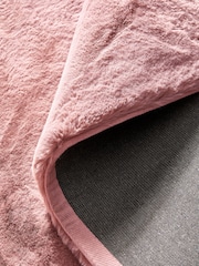Pink Plush Faux Fur Rug - Image 5 of 8